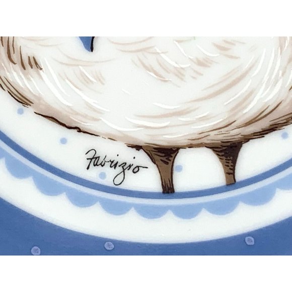 1985 George Good by Fabrizio Plate - Goose w/ Floral Design - 8.25" - Japan - Picture 3 of 7